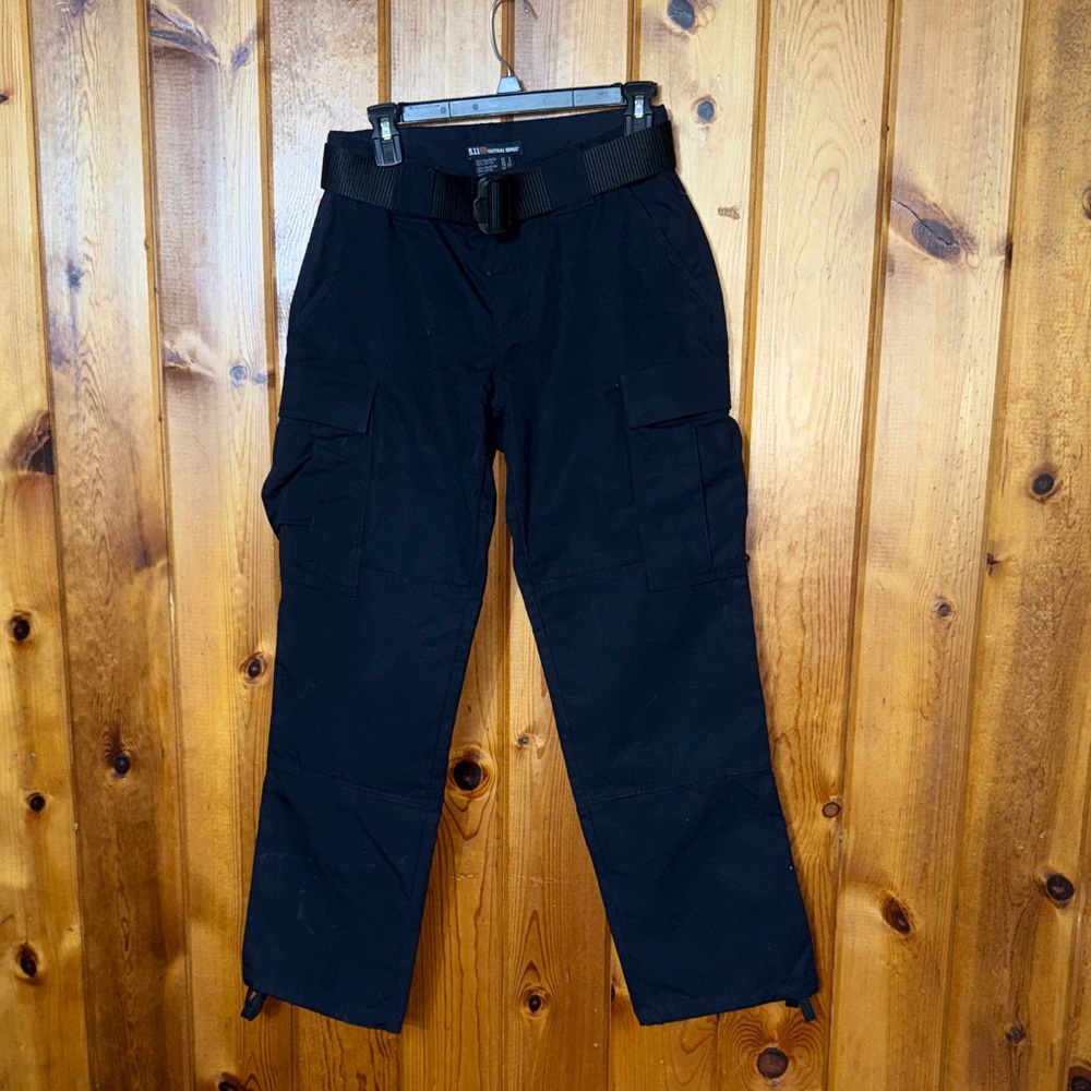 5.11 Tactical Black Cargo Pants size 4 with belt tactical pants work pants women